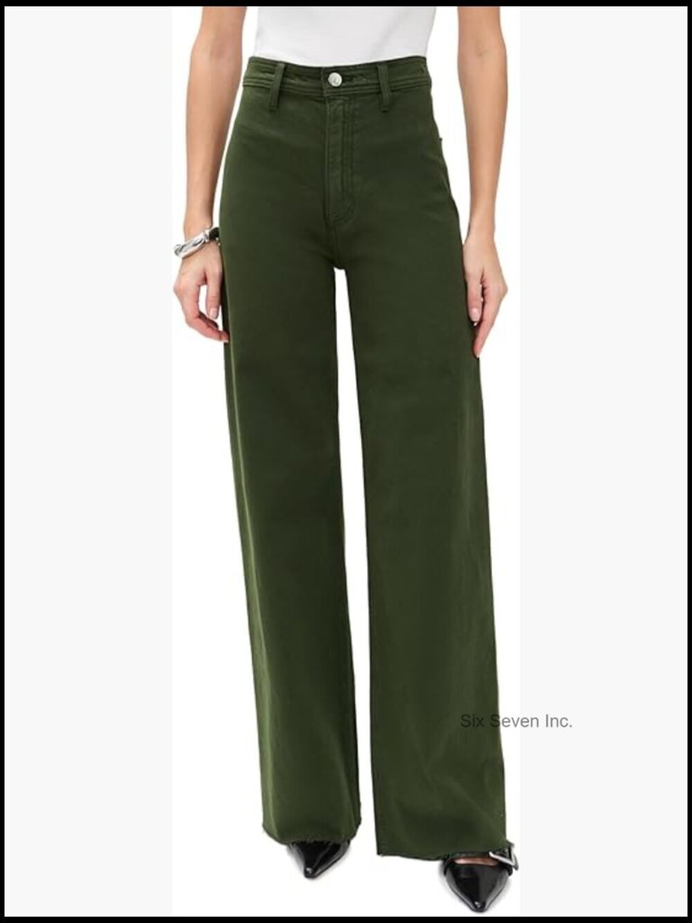 Mid-Weight Non-Stretch Denim Jeans with Raw Hem